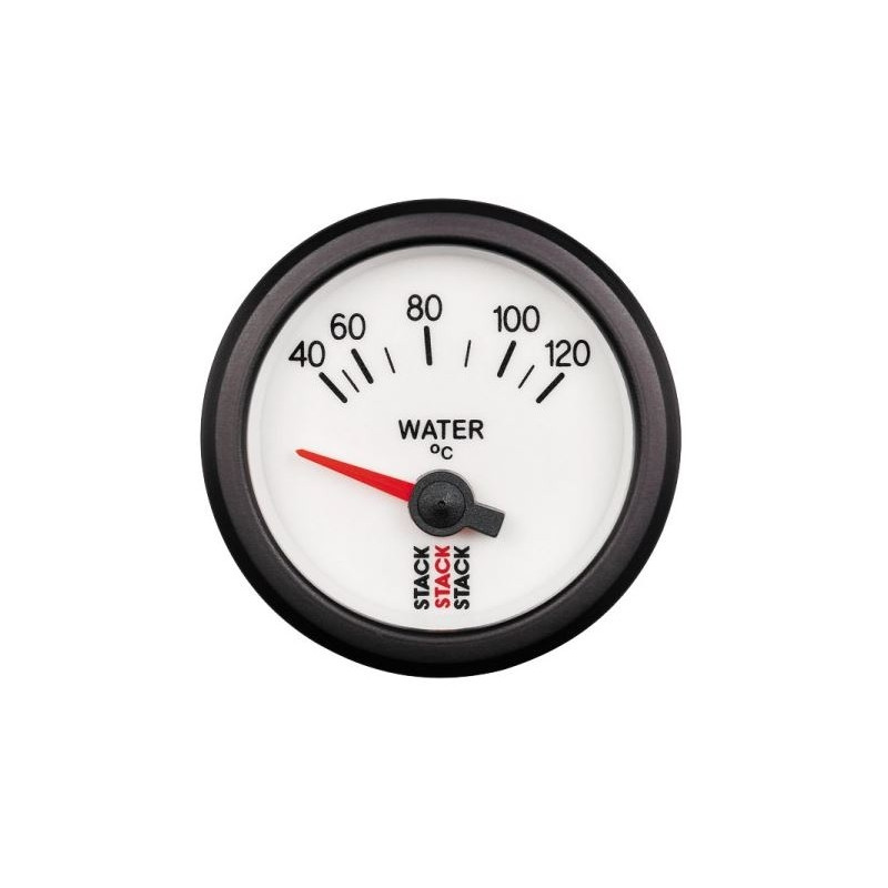 Manomètre STACK électrique température eau 40-120°C Ø 52 mm blanc