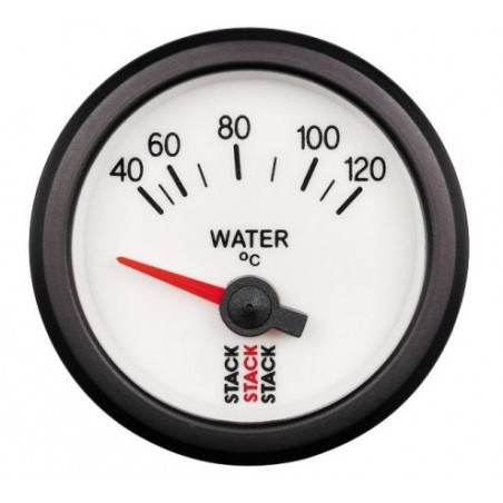 Manomètre STACK électrique température eau 40-120°C Ø 52 mm blanc