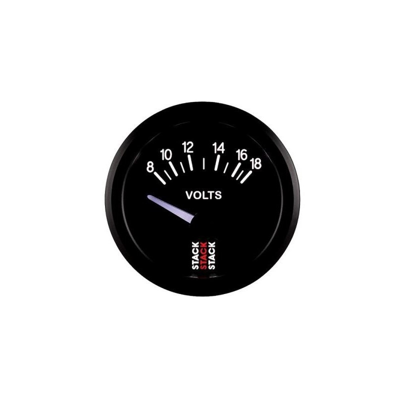 Voltmètre STACK électrique 8-18V noir