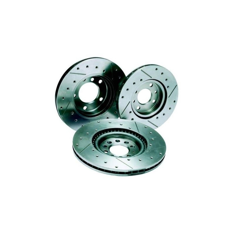 Disques de frein REDSPEC Rainurés percés pour CITROEN Saxo ou PEUGEOT 106 206 306 247x 8 mm arrière