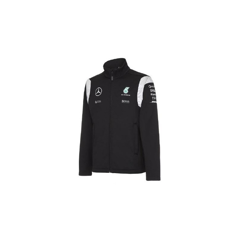Softshell MERCEDES AMG Team noire pour homme Softshell MERCEDES AMG Team noire pour homme