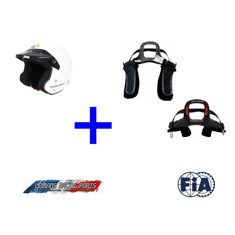 Pack Casque Jet-RS TURN ONE + Hans FIA Pack Casque Jet-RS TURN ONE + Hans FIA