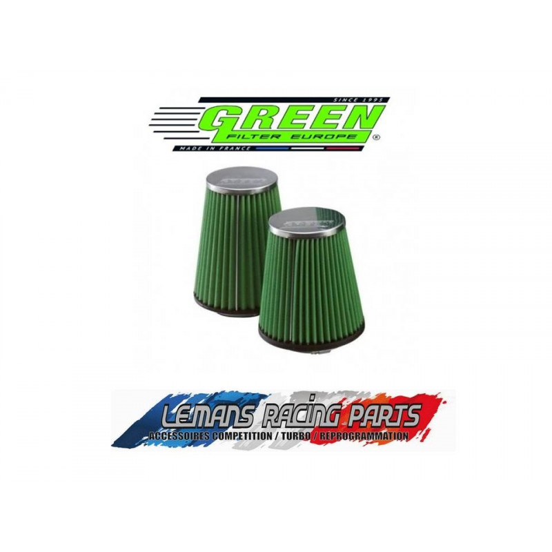 Filtre à air conique universel GREEN FILTER entrée droite 65/100/75/130- En  vente sur ORECA STORE