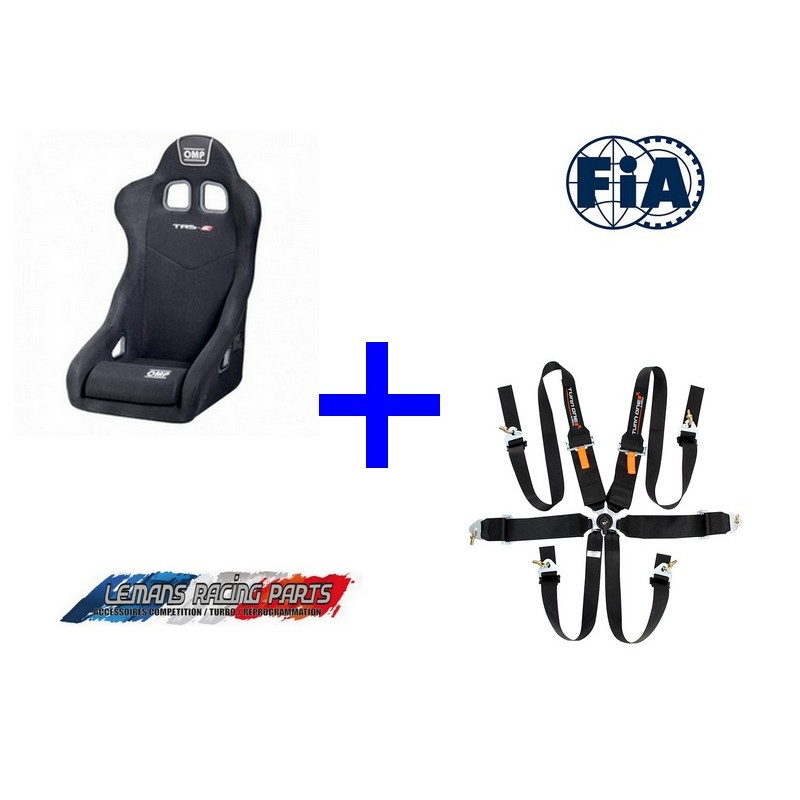 Pack FIA Baquet TRS-E XS OMP + Harnais TURN ONE 6 pts Pack FIA Baquet TRS-E XS OMP + Harnais TURN ONE 6 pts