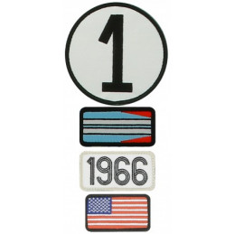 Pochette de 4 patchs brodés 1966 - 24H Le Mans