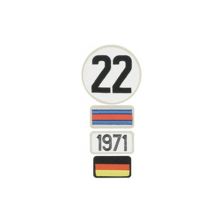 Pochette de 4 patchs brodés 1971 - 24H Le Mans