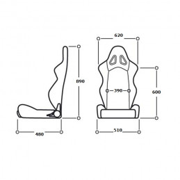 Pack Baquet FIA OMP First-R  + Harnais FIA