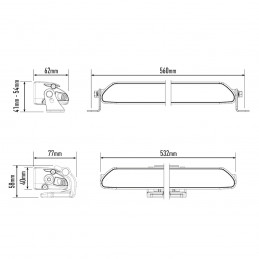 Rampe à LED LAZER LAMPS Linear 18 Elite - 36 LEDs / 126 Watts