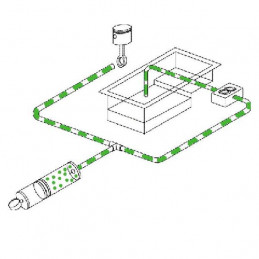 Accumulateur de pression d'huile moteur 3L 406 mm manuel