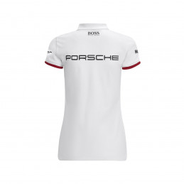 Polo PORSCHE Motorsport Team blanc pour femme