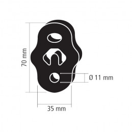 Echappement inox HJS sur mesure : silent bloc universel