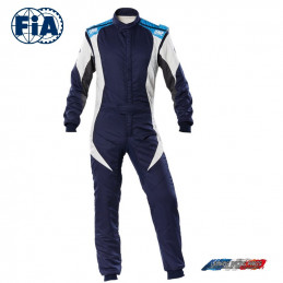 Combinaison FIA First Evo OMP bleu