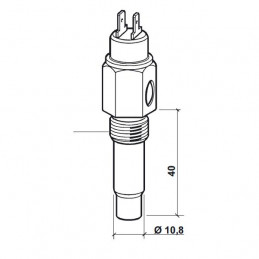 Capteur de température d'eau VDO 14x150 avec alarme 96 +/- 3°C