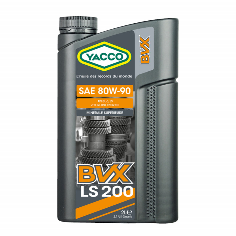 Huile de ponts YACCO BVX LS 200 80W90 Bidon 2L Huile de ponts YACCO BVX LS 200 80W90 Bidon 2L
