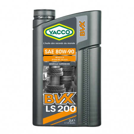 Huile de ponts YACCO BVX LS 200 80W90 Bidon 2L