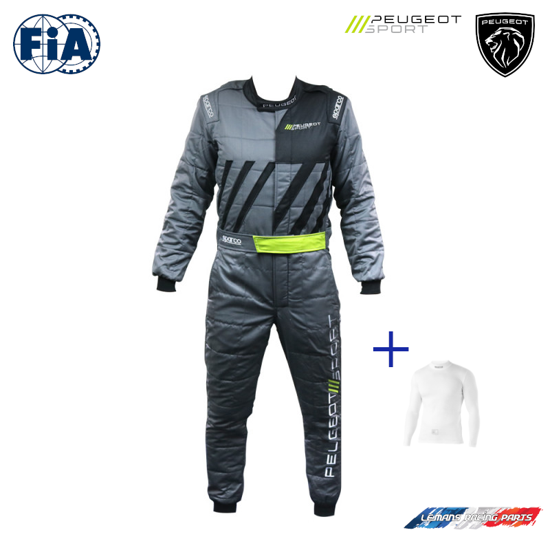 Combinaison FIA PEUGEOT SPORT et T-shirt FIA SPARCO