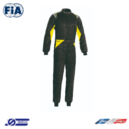 Combinaison FIA 8856-2018 SPARCO Sprint noir et jaune