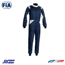 Combinaison FIA 8856-2018 SPARCO Sprint bleu et blanc