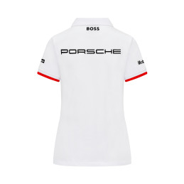 Polo PORSCHE Team Replica Blanc pour femme