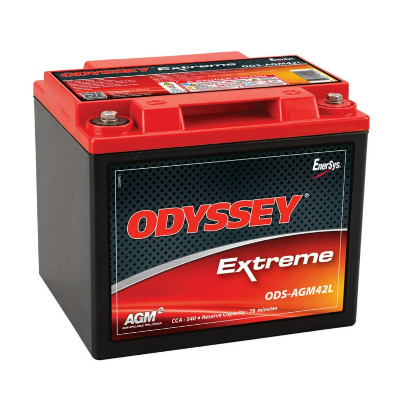 Batterie au plomb ODYSSEY PC1200 Extrême Racing 42 A/h démarrage 1200 A Batterie au plomb ODYSSEY PC1200 Extrême Racing 42 A/h démarrage 1200 A