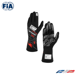 Gants FIA OMP SPORT rouge