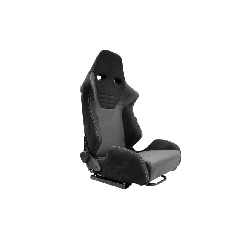 Siège baquet réglable Apex tissu noir/gris