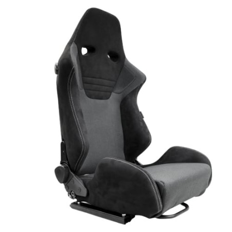 Siège baquet réglable Apex tissu noir/gris