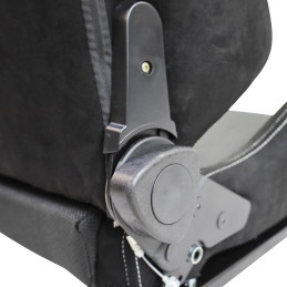 Siège baquet réglable Apex tissu noir/gris